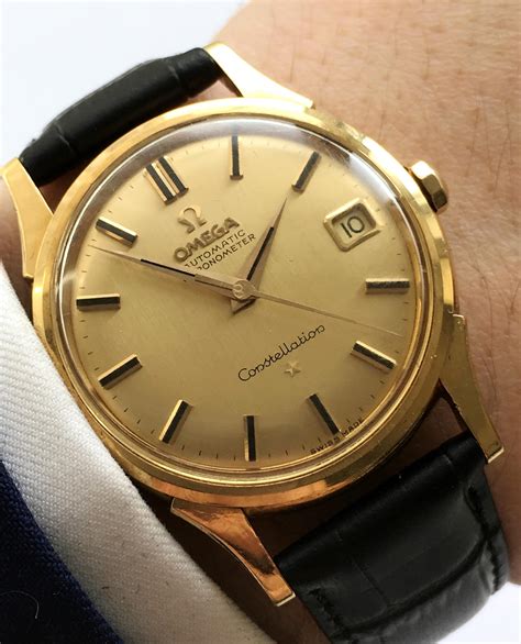 omega constellation watch gold